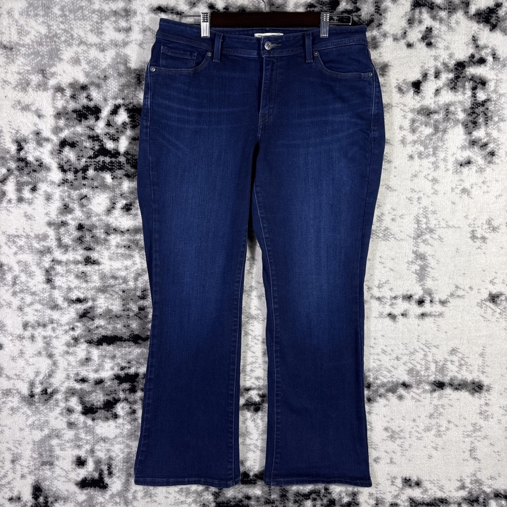Levis 529 Curvy Bootcut Jeans Womens Size 16 Dark Wash Stretch Cowgirl Boho Y2K